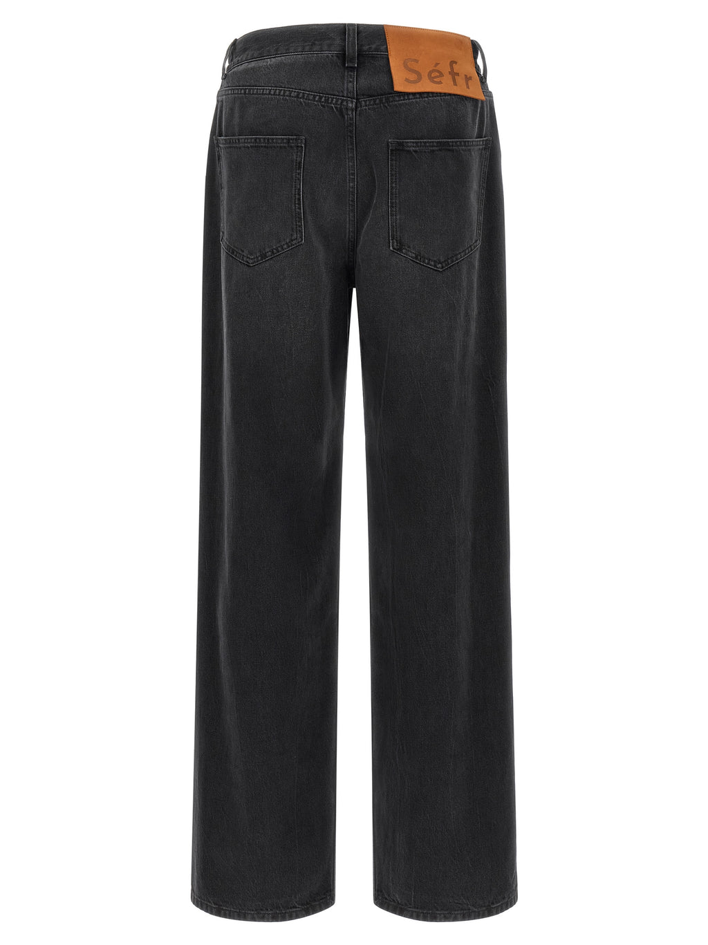 Black Cotton Relaxed Fit Jeans