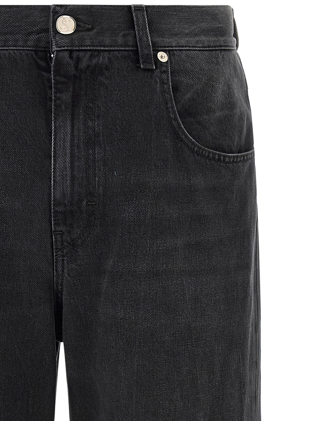 Black Cotton Relaxed Fit Jeans