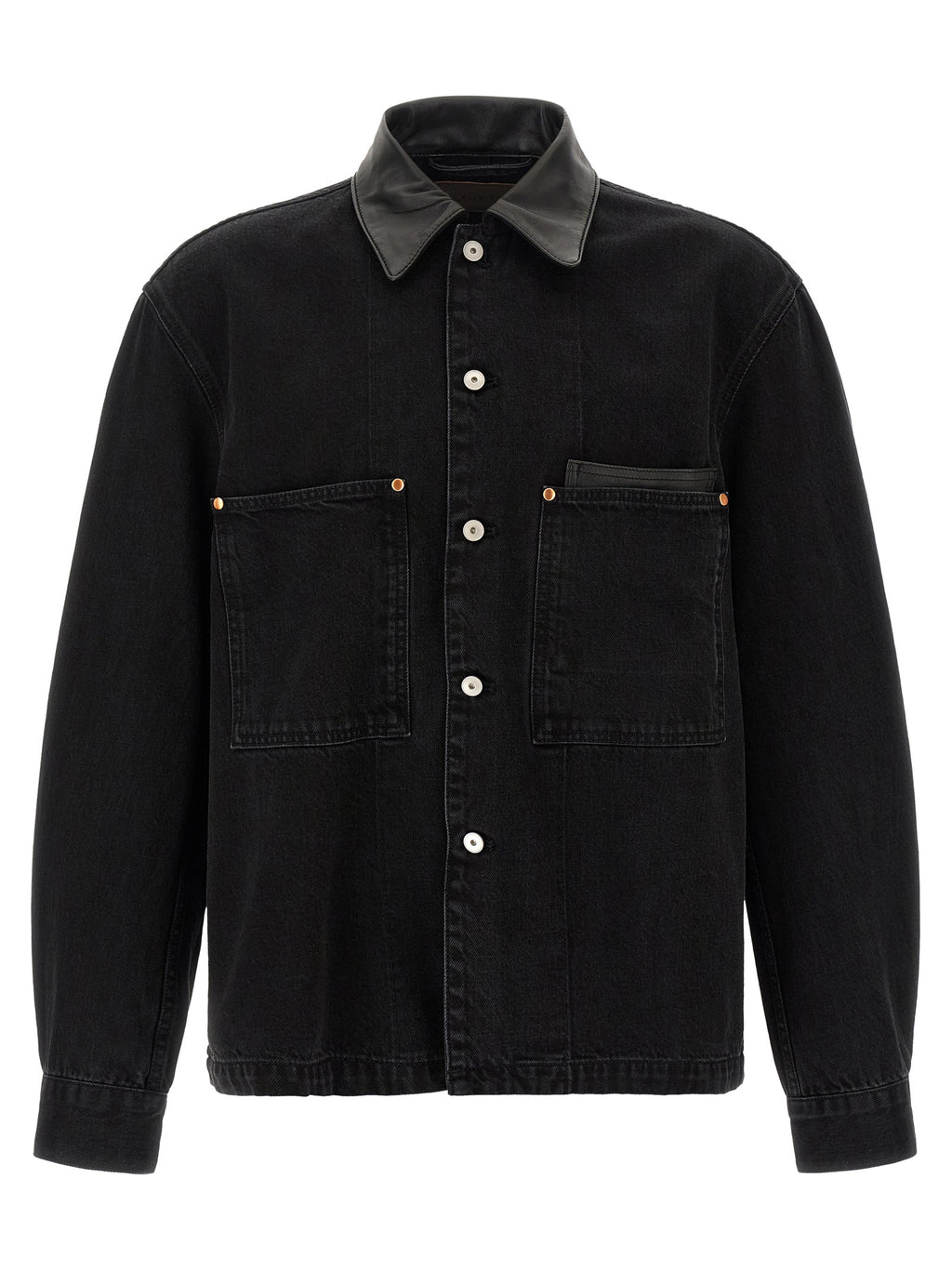 Black Cotton Denim Jacket