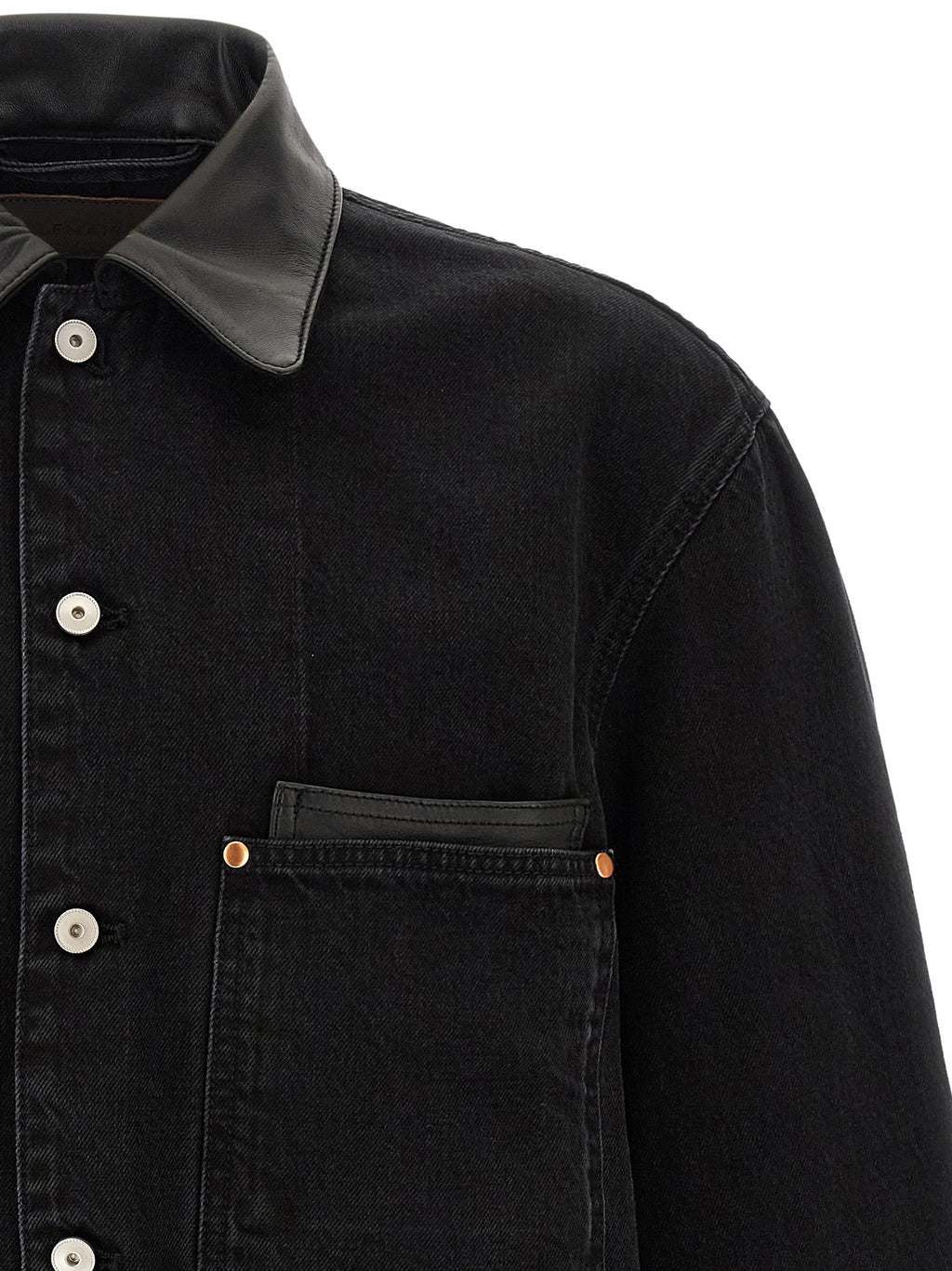 Black Cotton Denim Jacket