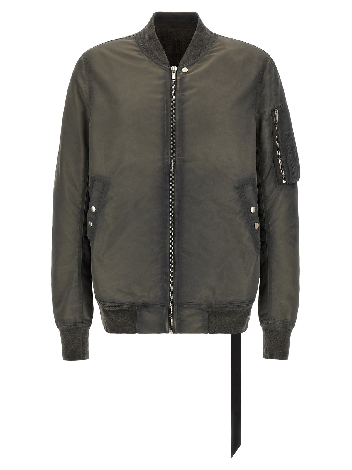 Gray Nylon Bomber