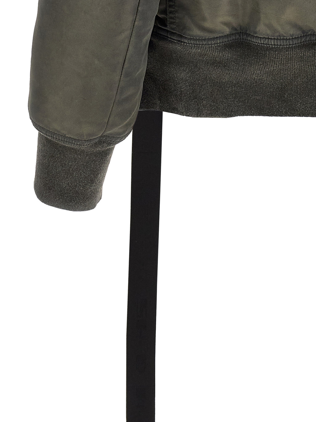 Gray Nylon Bomber