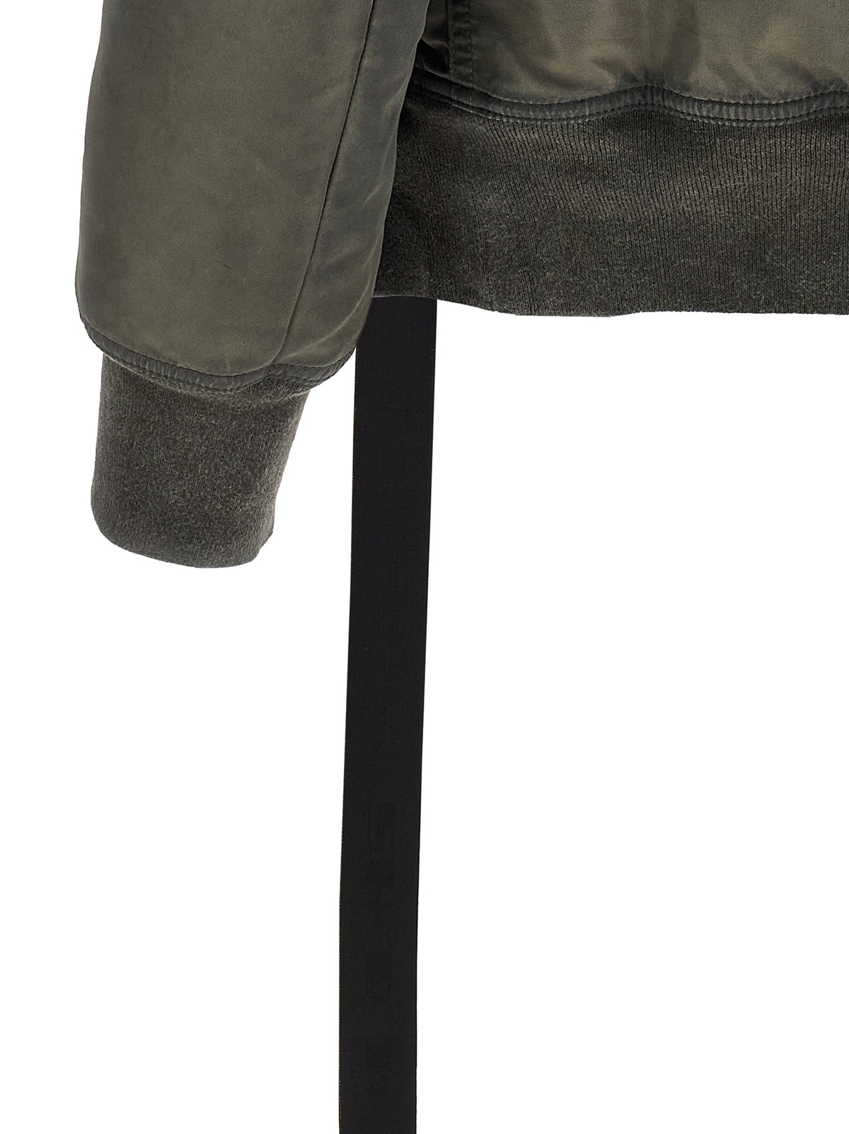 Gray Nylon Bomber
