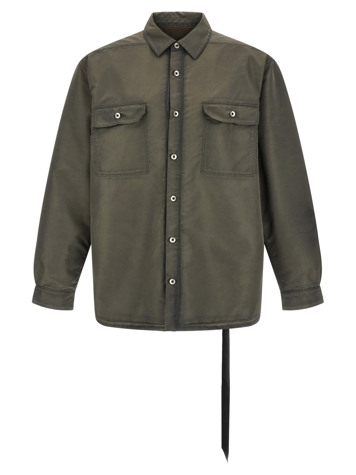 Gray Nylon Full-Length Jacket