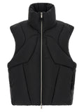 Black Nylon Sleeveless Jacket