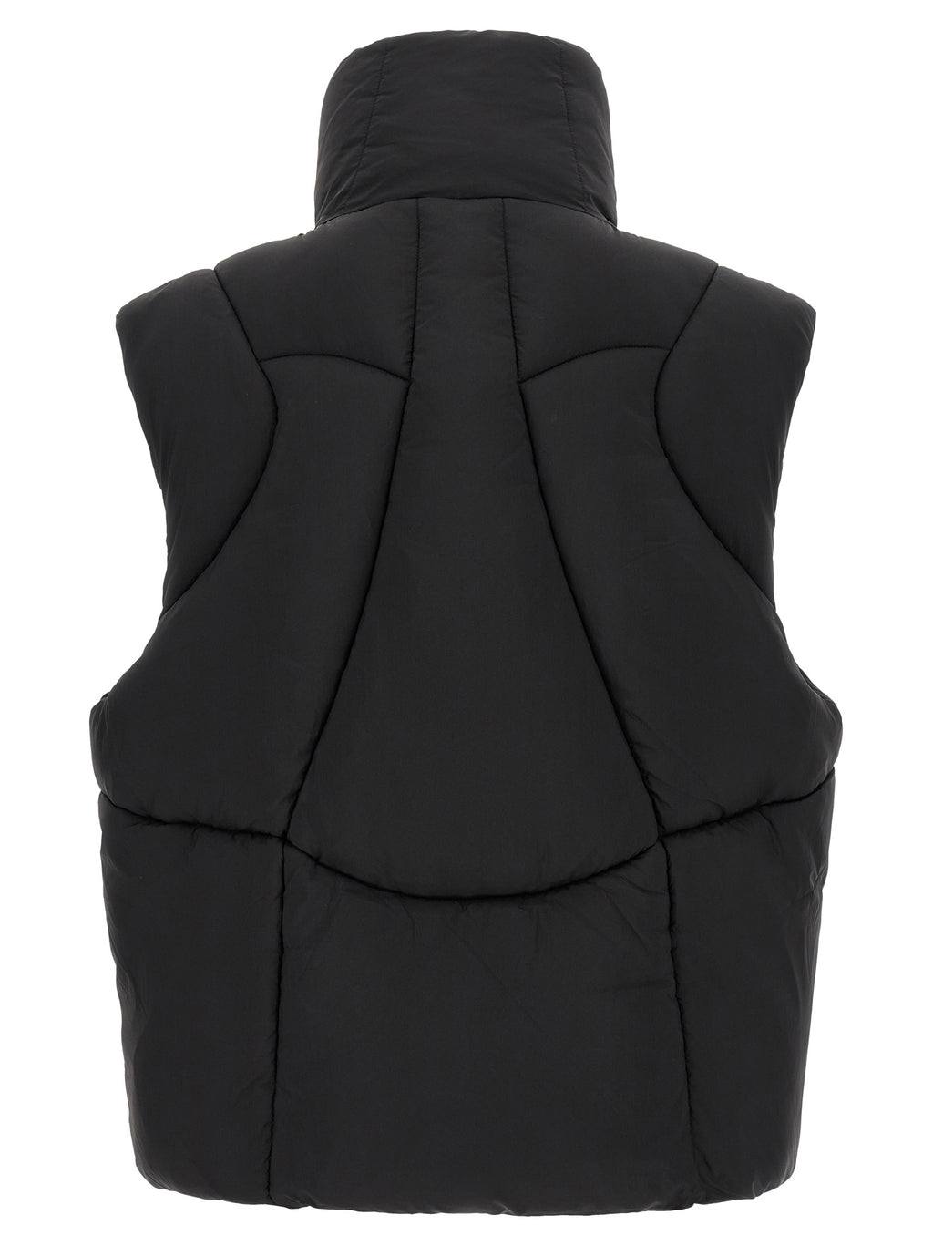 Black Nylon Sleeveless Jacket