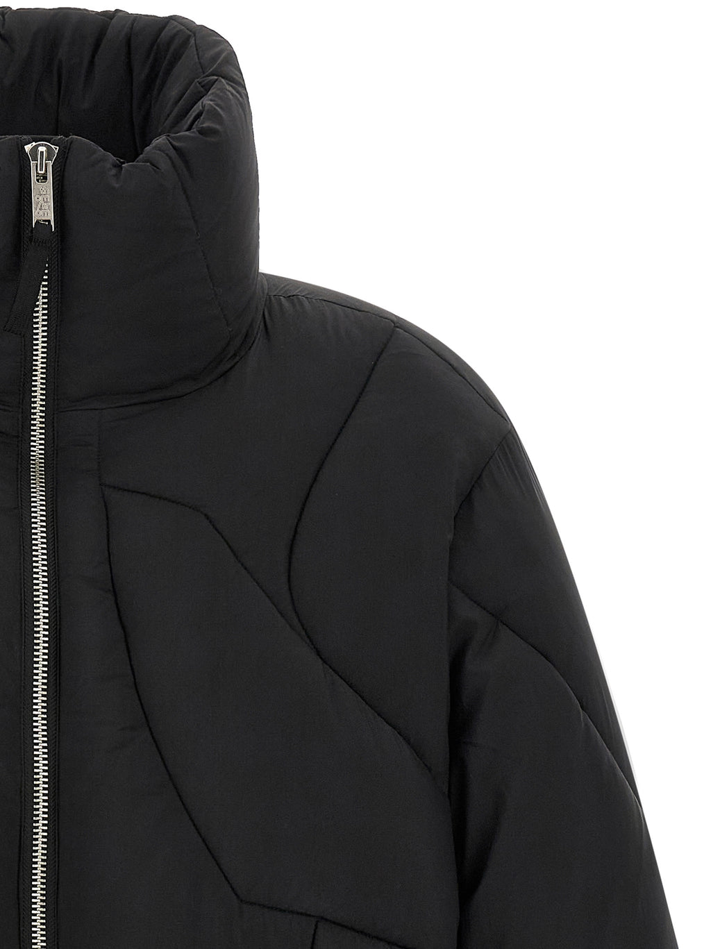 Black Nylon Full-Length Jacket