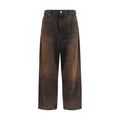 Brown Cotton Jeans Denim