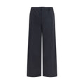 Black Nylon Casual Pants