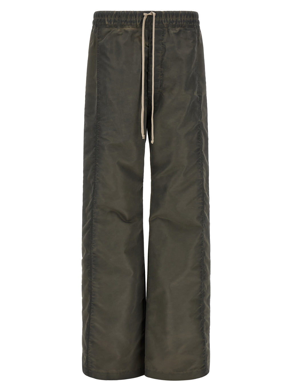 Gray Nylon Casual Pants