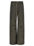 Gray Nylon Casual Pants