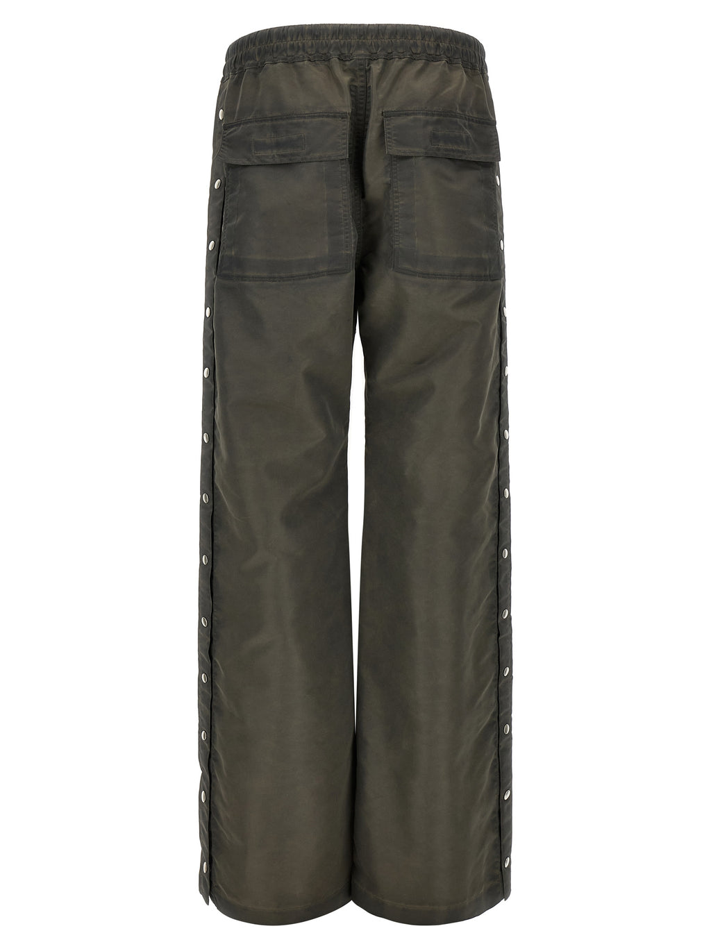 Gray Nylon Casual Pants