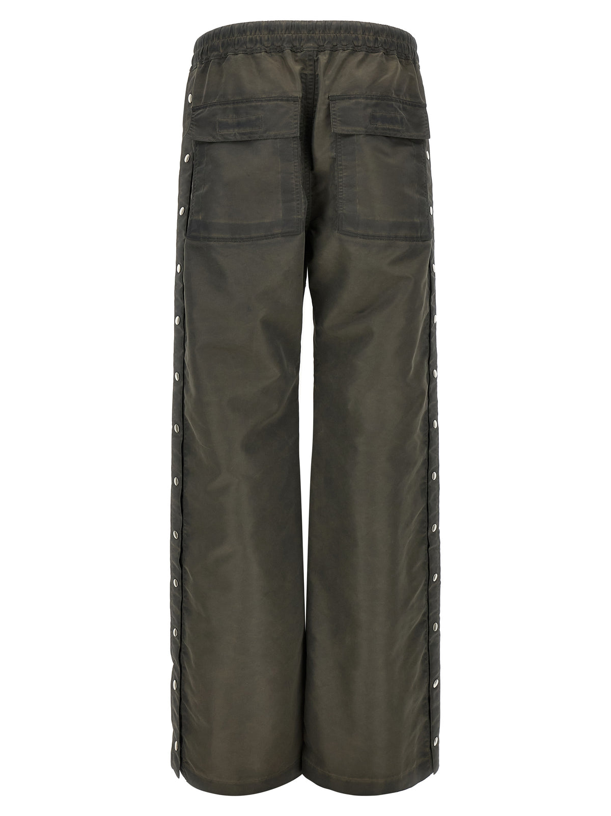 Gray Nylon Casual Pants