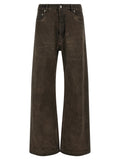 Brown Cotton Relaxed Fit Jeans