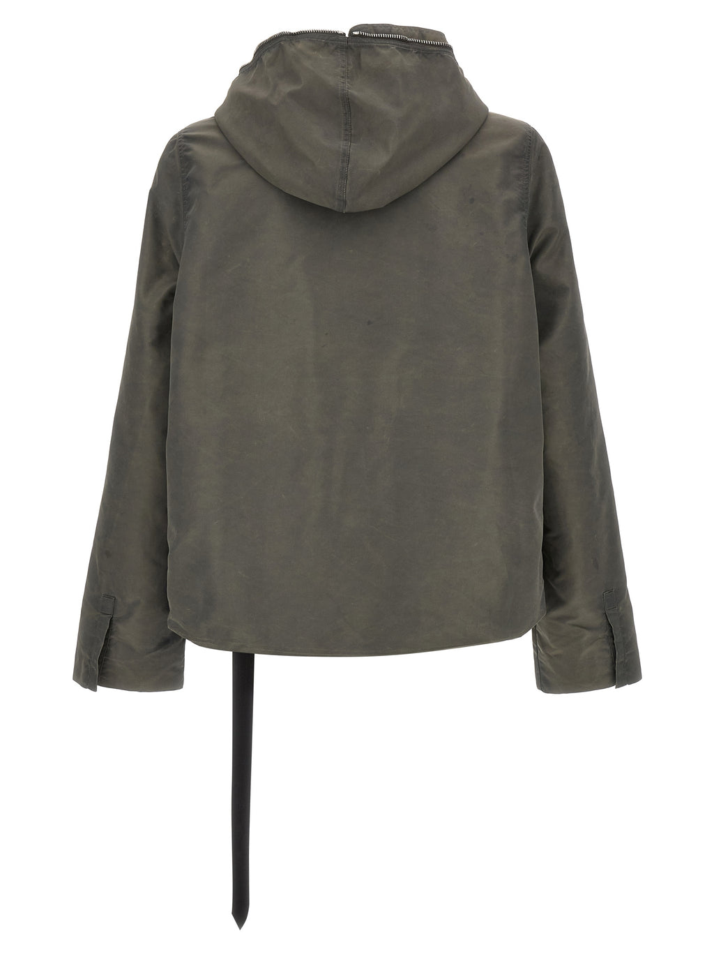 Gray Nylon Full-Length Jacket