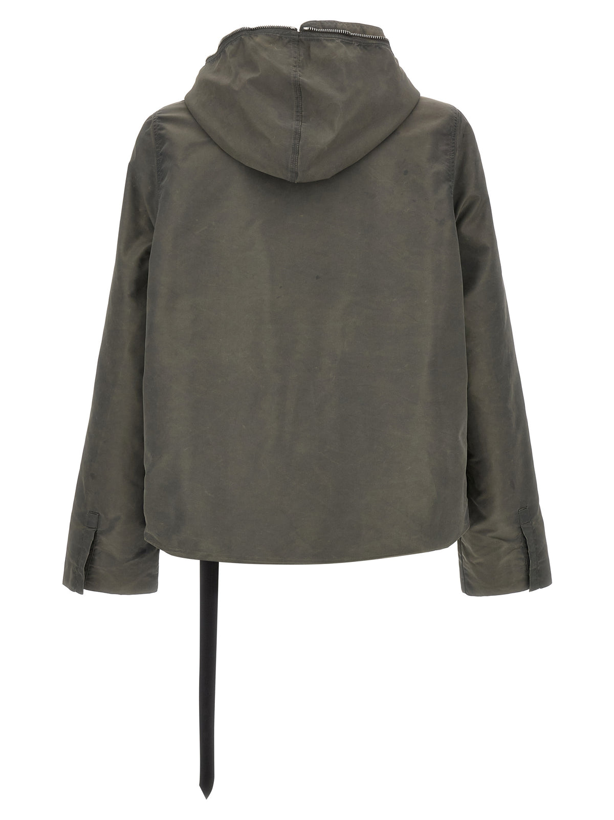 Gray Nylon Full-Length Jacket