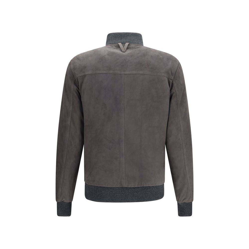 Brown Calf Leather Bos Taurus Bomber