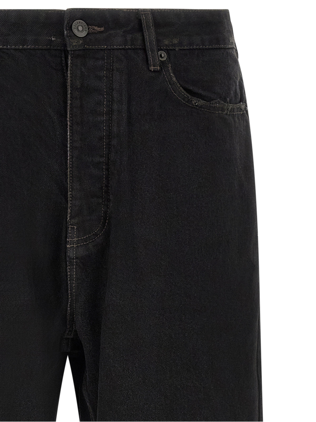 Black Cotton Relaxed Fit Jeans