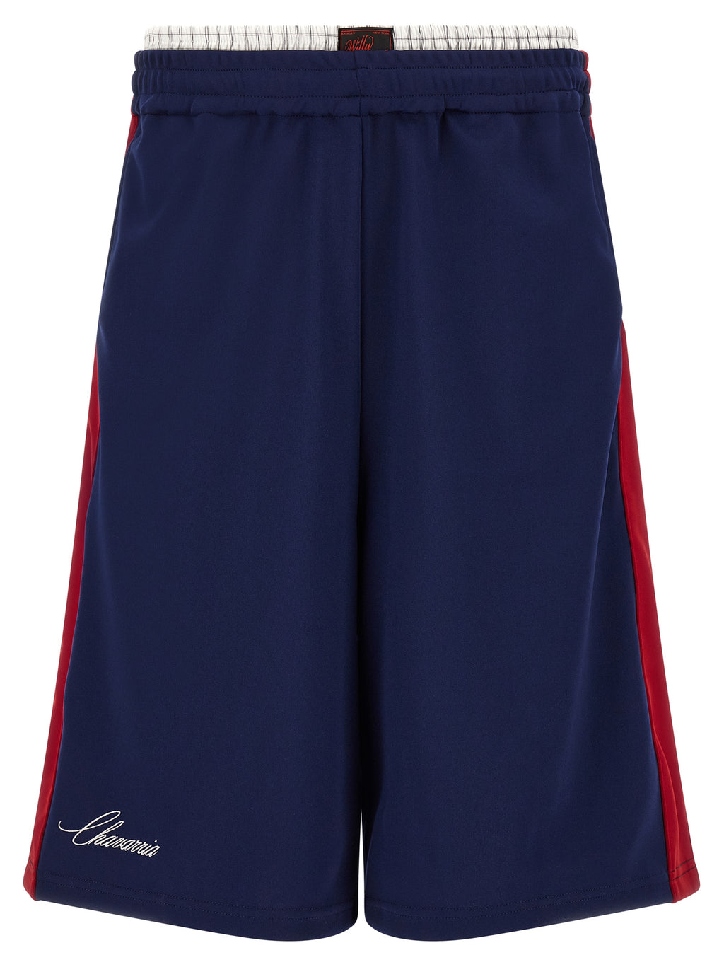 Blue Polyester Bermuda Shorts