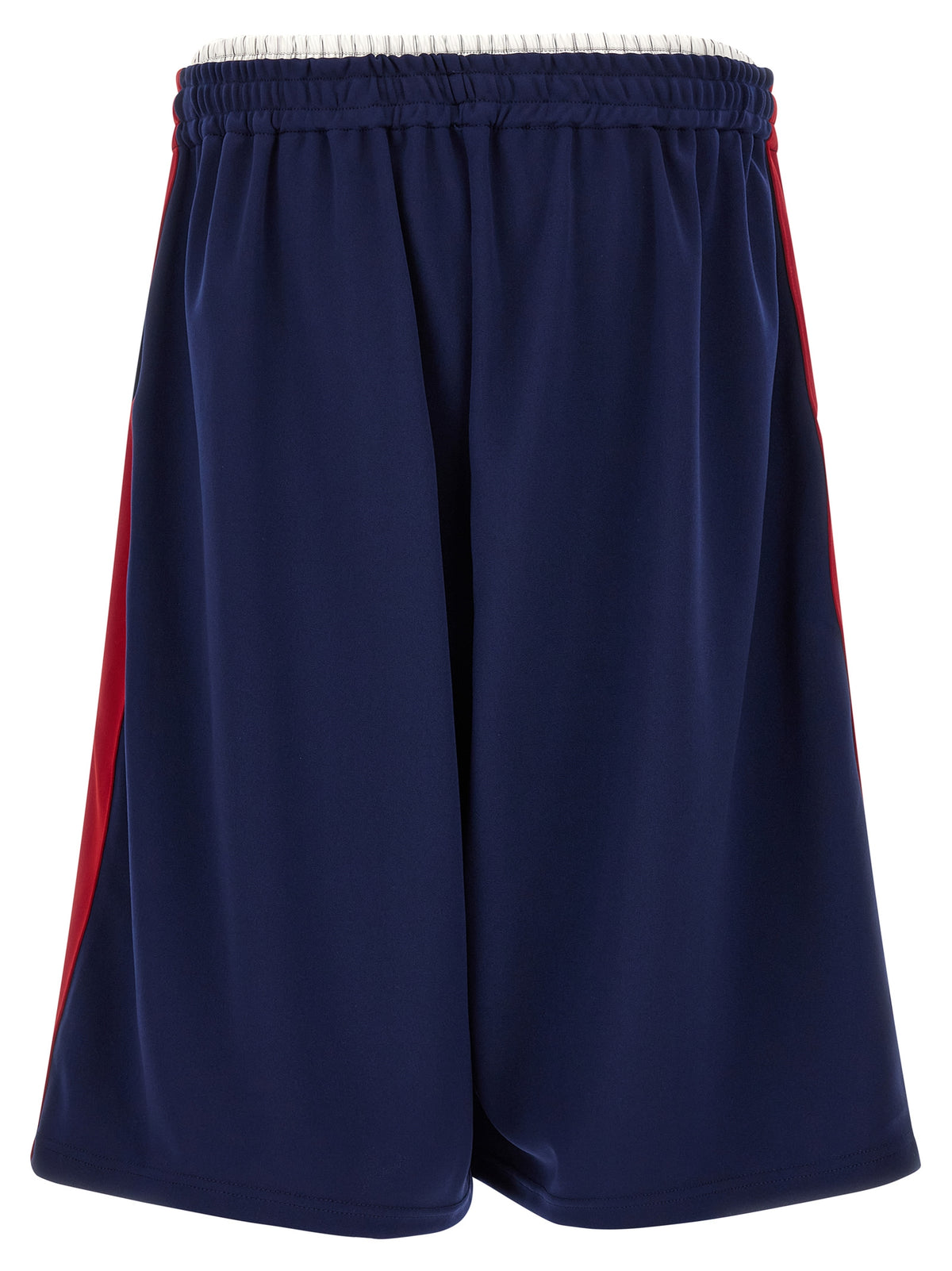 Blue Polyester Bermuda Shorts