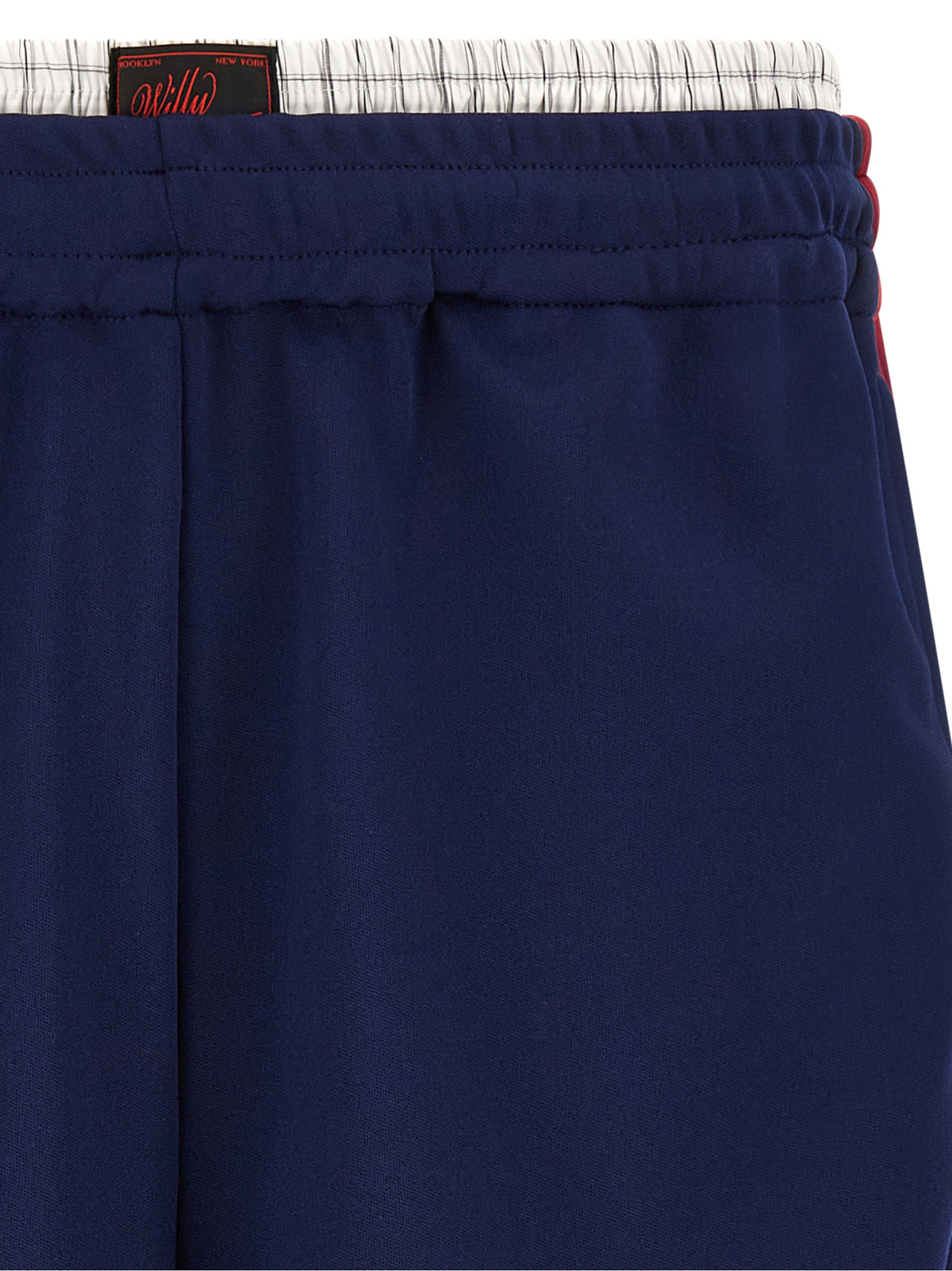 Blue Polyester Bermuda Shorts