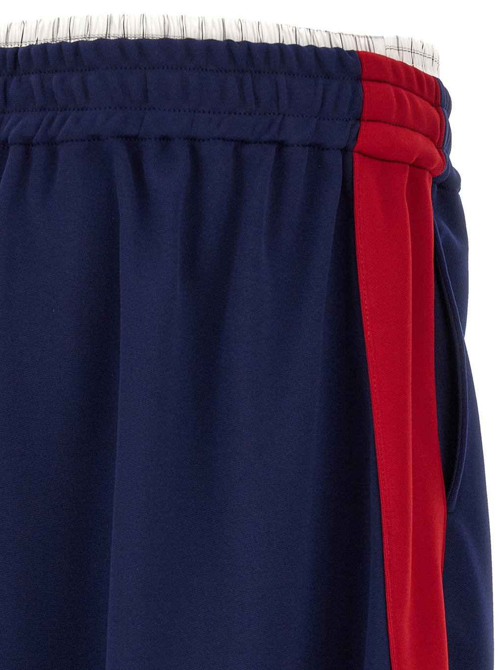 Blue Polyester Bermuda Shorts