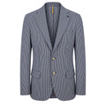 Blue Cotton Men Jacket