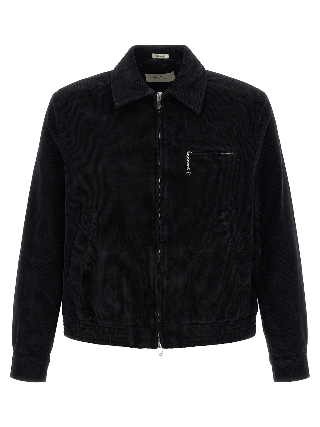 Black Cotton Full-Length Jacket