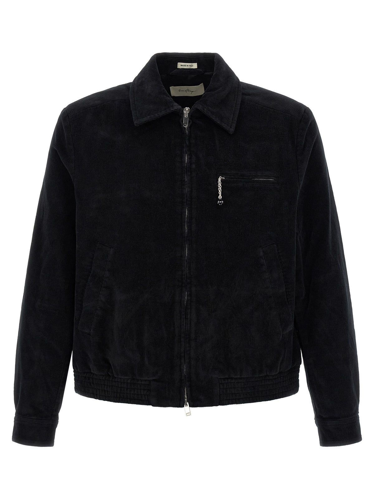 Black Cotton Full-Length Jacket