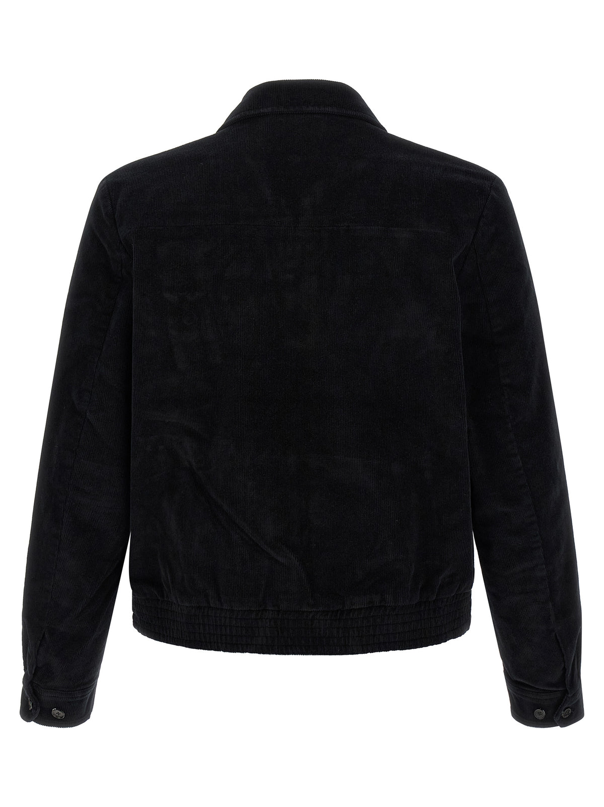 Black Cotton Full-Length Jacket