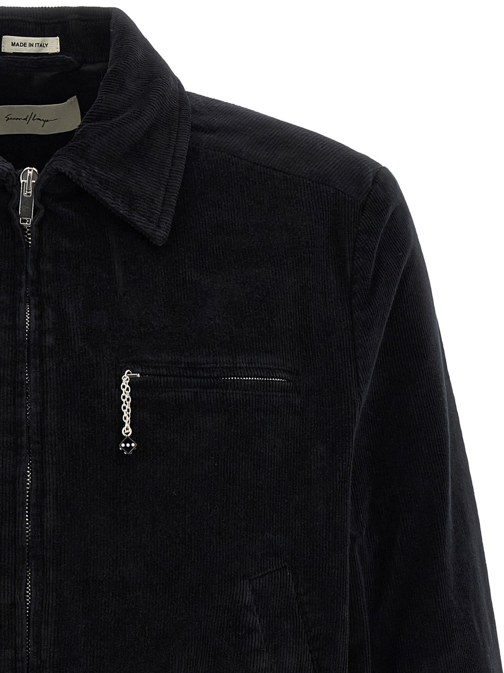 Black Cotton Full-Length Jacket