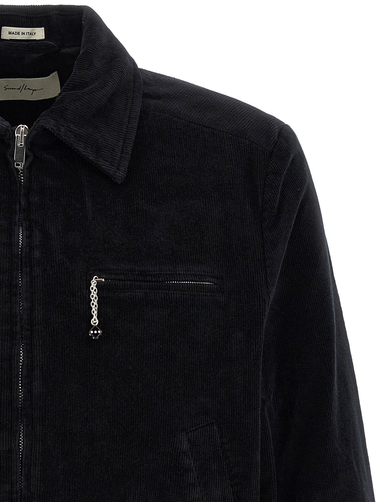 Black Cotton Full-Length Jacket