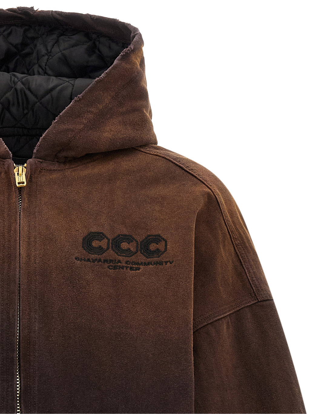 Brown Cotton Shell Jacket