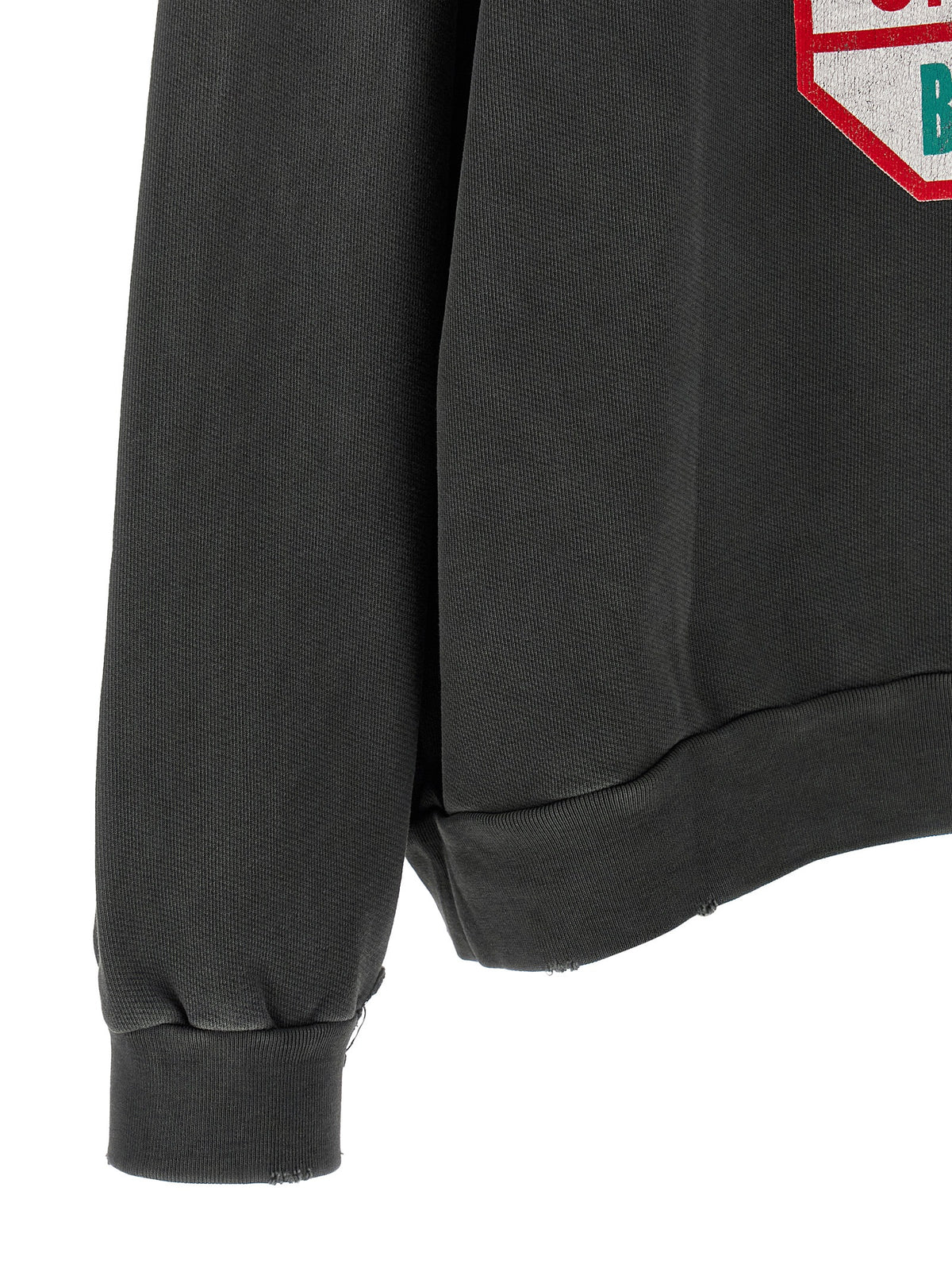 Black Cotton Sweatshirt