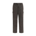 Brown Cotton Casual Pants