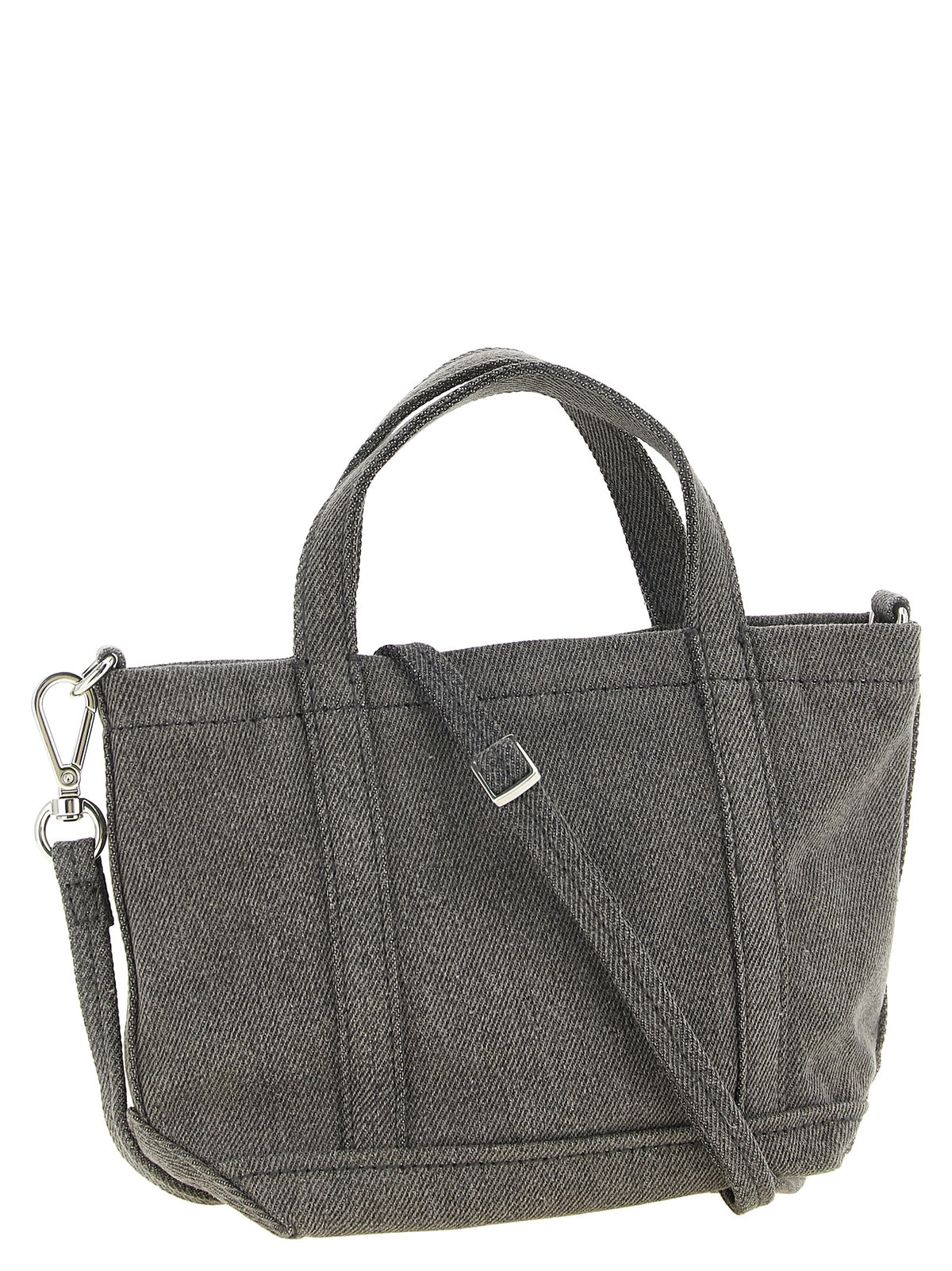 Gray Cotton Tote Bag