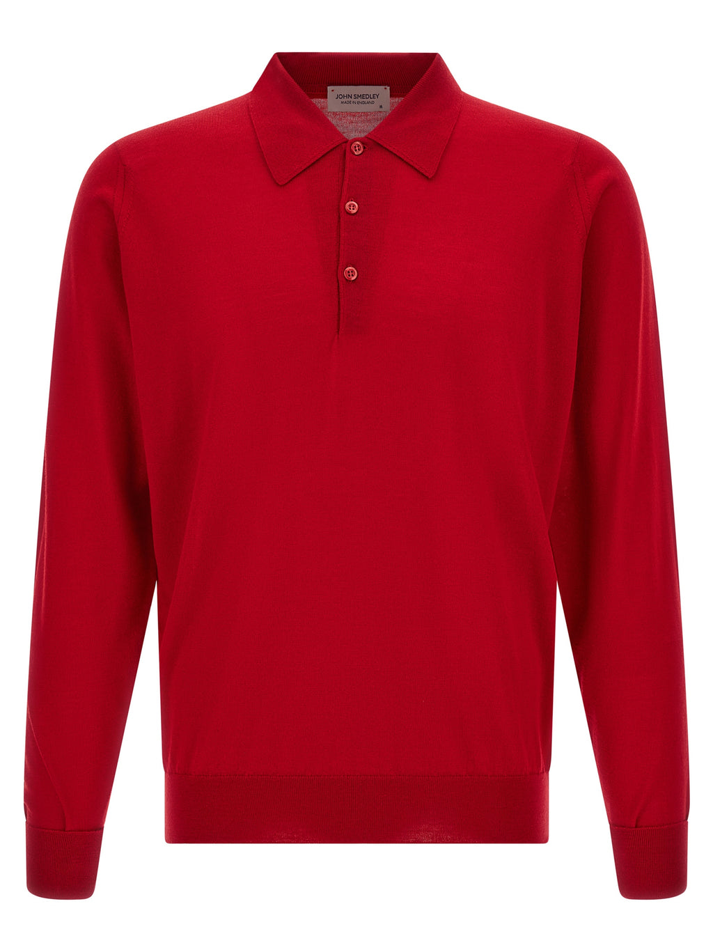 Red Merino Wool Polo Shirt