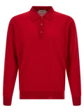 Red Merino Wool Polo Shirt