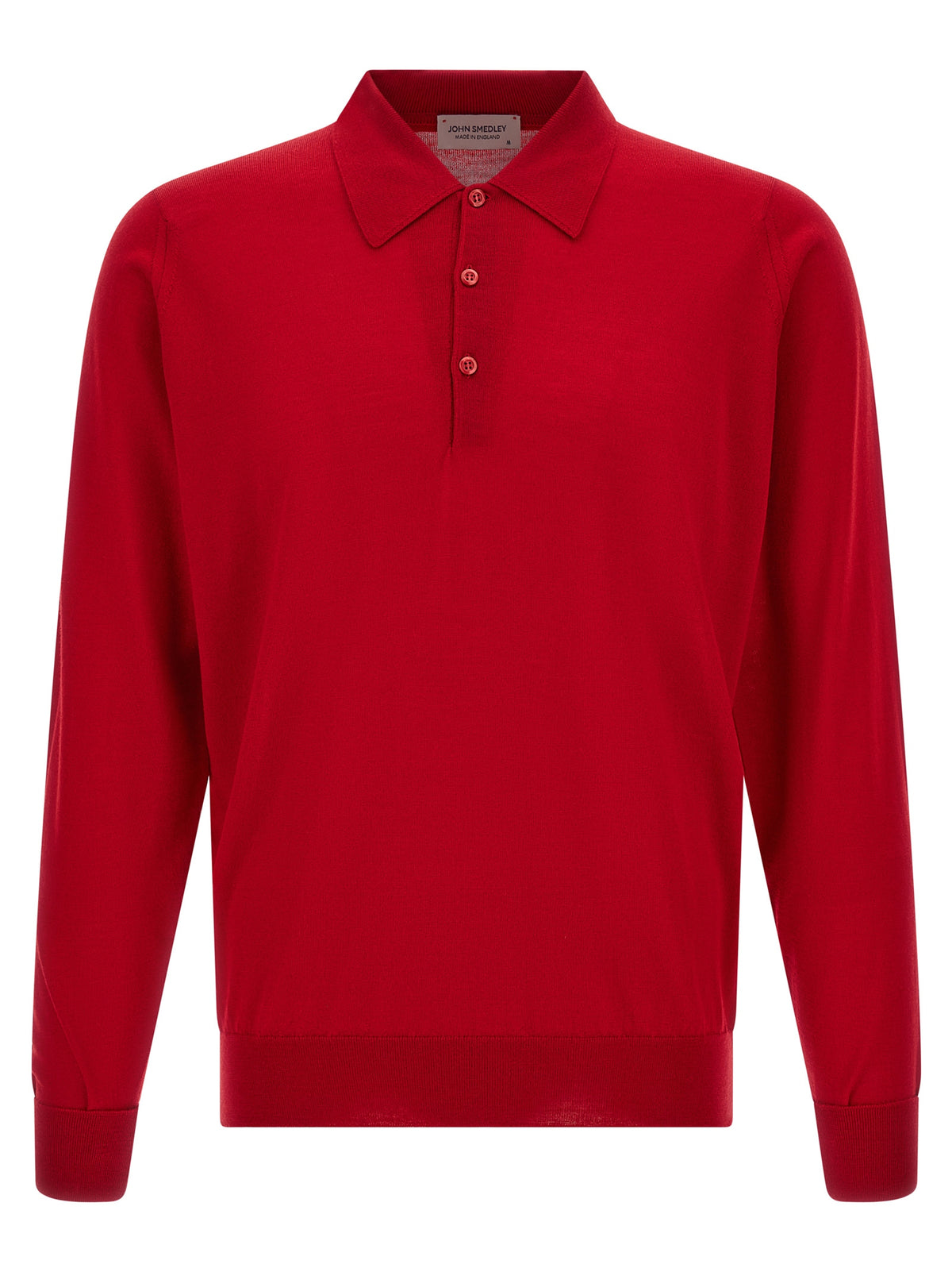 Red Merino Wool Polo Shirt