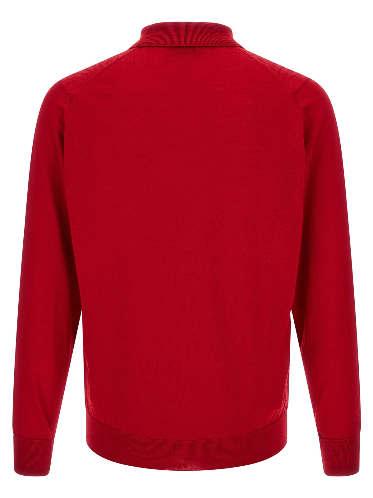 Red Merino Wool Polo Shirt