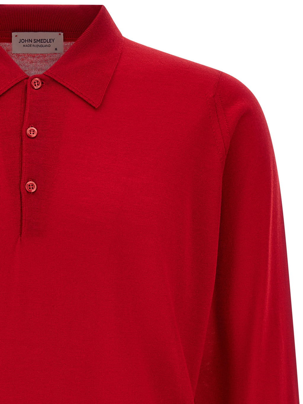 Red Merino Wool Polo Shirt