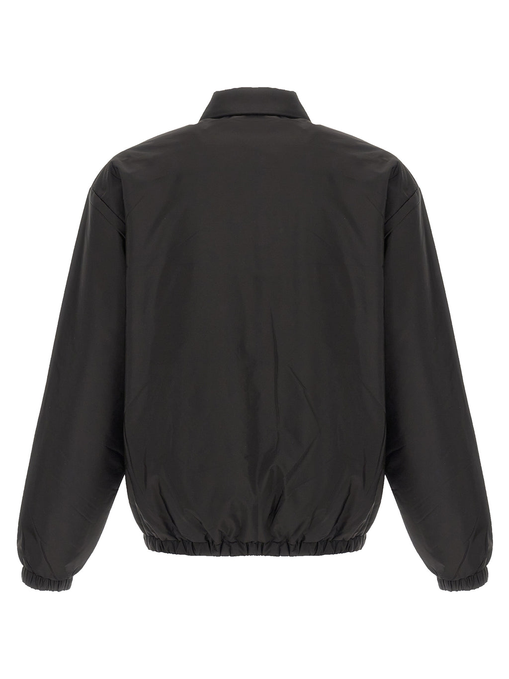 Black Recycled Polyamide Full-Length Jacket