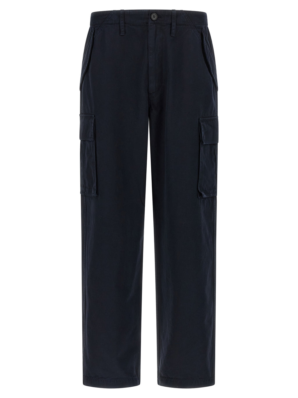 Blue Cotton Cargo Pants
