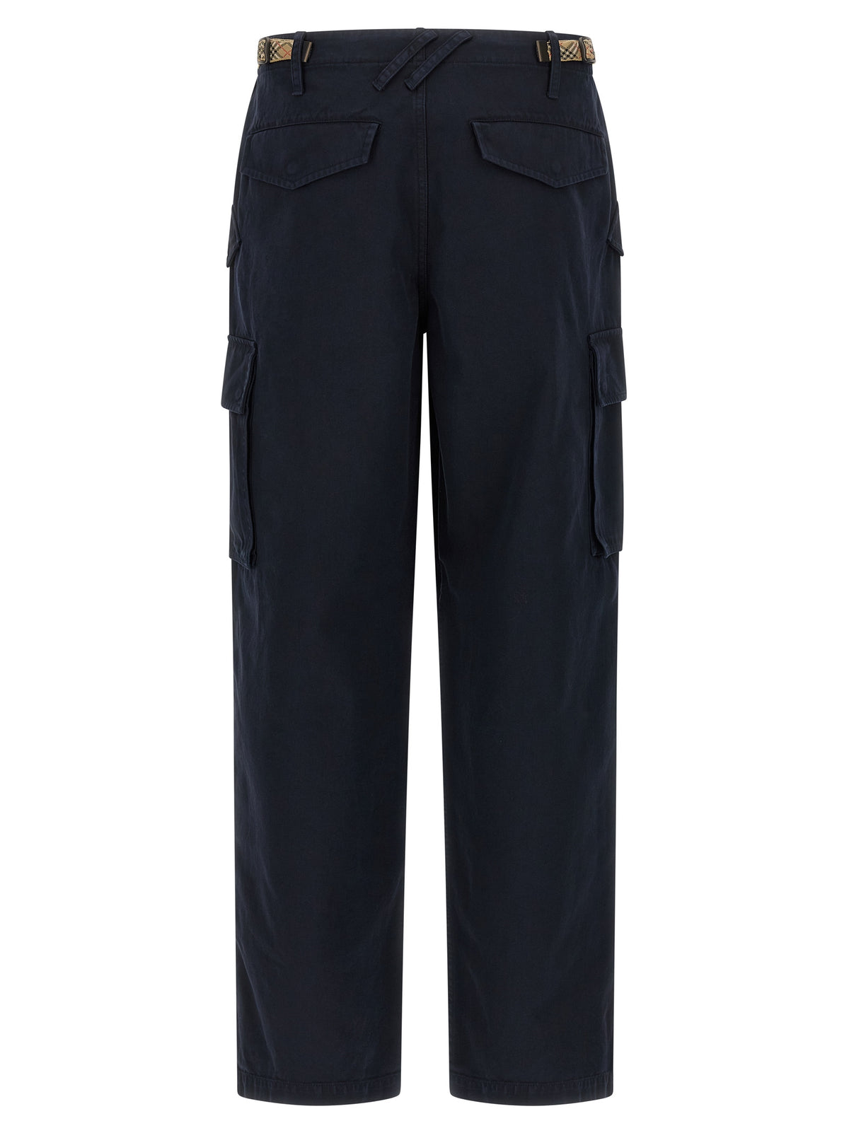 Blue Cotton Cargo Pants