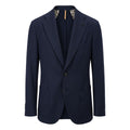 Blue Polyester Men Jacket