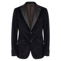 Black Cotton Men Jacket