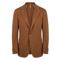 Brown Viscose Men Jacket