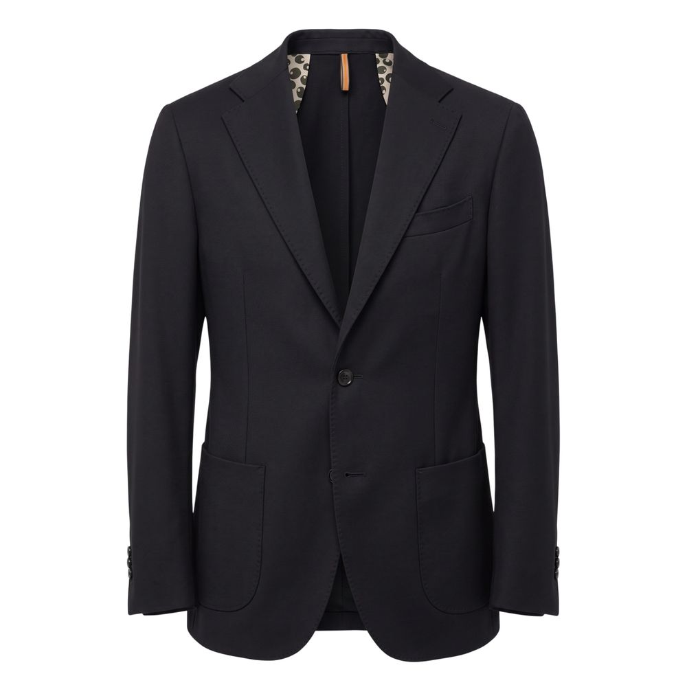Black Polyester Men Jacket