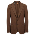 Brown Viscose Men Jacket