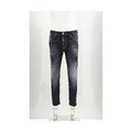 Black Cotton Skinny Jeans